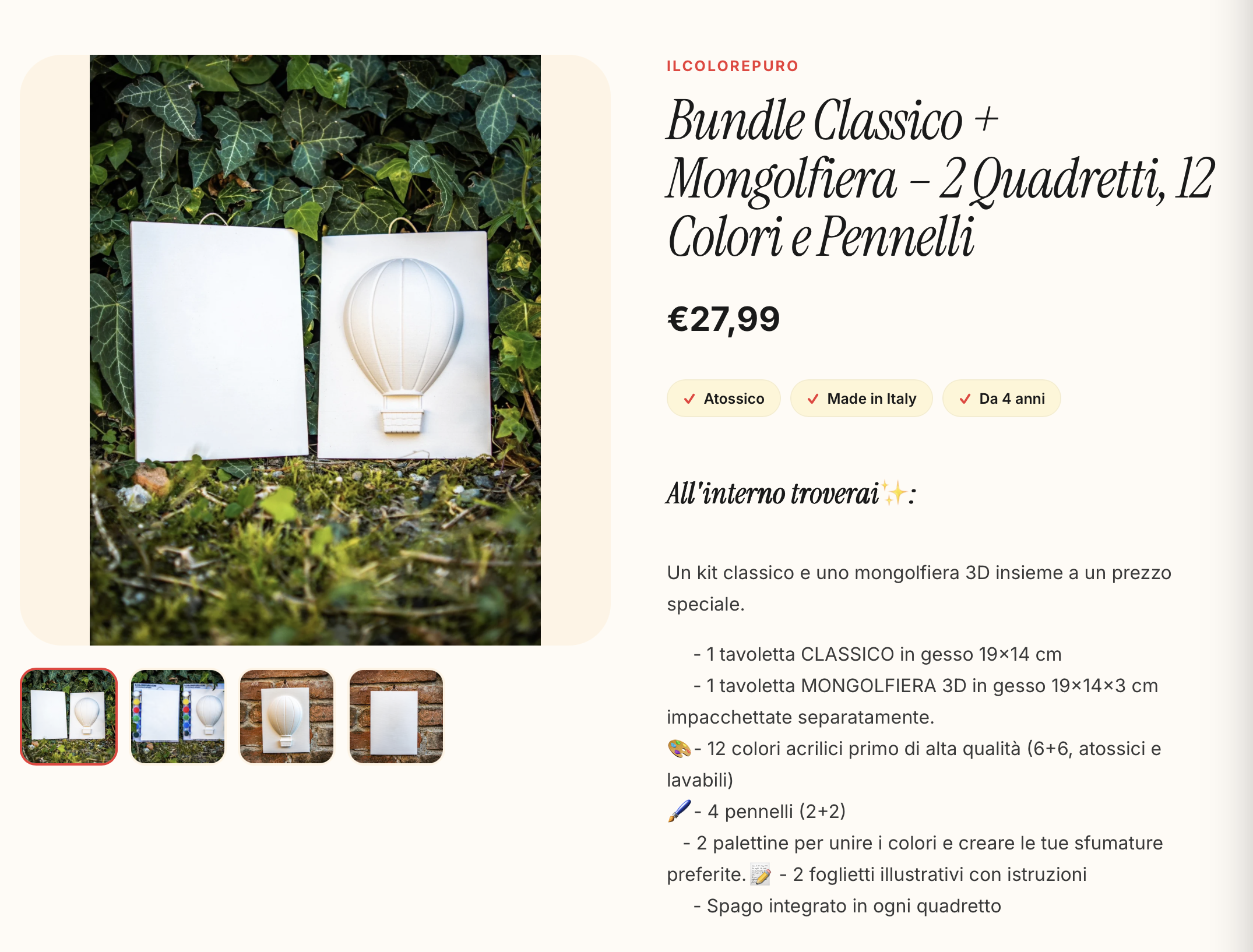 Il Colore Puro — pagina dettaglio bundle con descrizione e prezzo