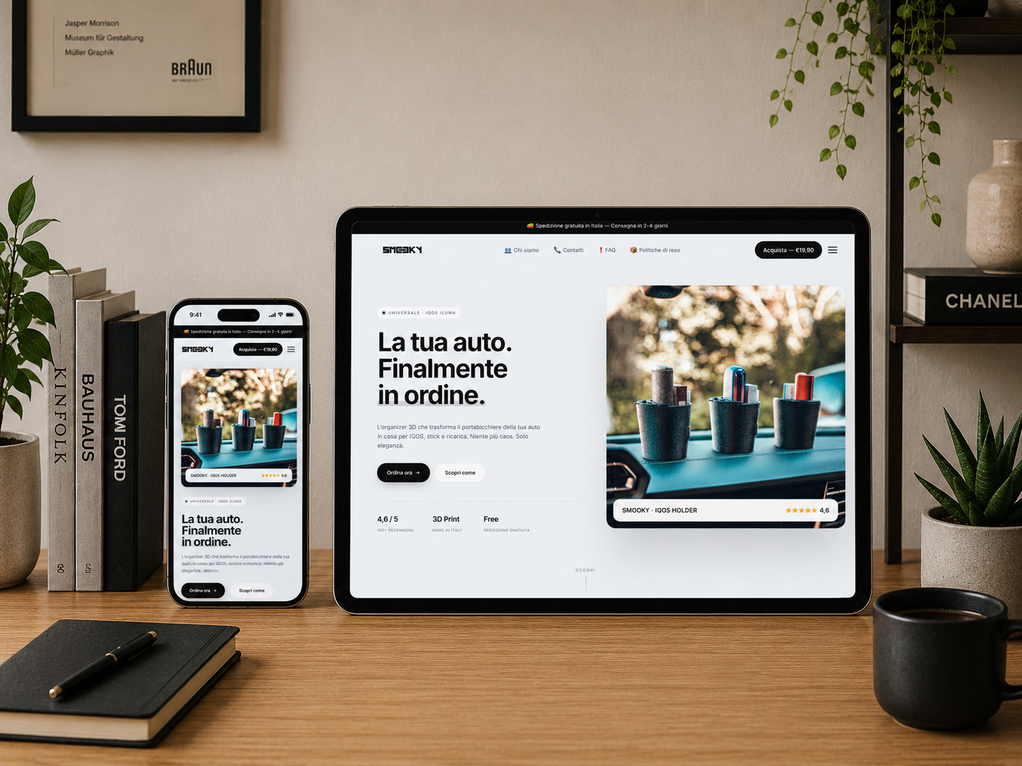 Smooky — vista tablet e mobile